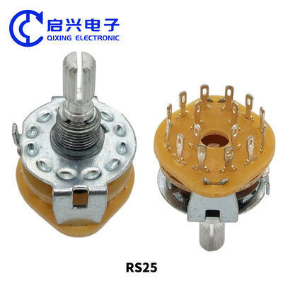 品質 2pcs RS25回転選択スイッチ 1 ポール 11 位置 500V AC 1 MIN 工場