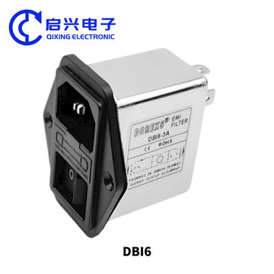 DBI6 EMIフィルター AC 電源線ノイズフィルター 6A IECソケット付き