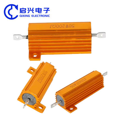 高電圧 電源キャンバス 負荷抵抗 12V 50W 200オーム RX24 ゴールド アルミニウムハウジング抵抗