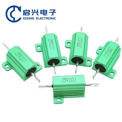 高功率ワイヤーワウンドレジスタ 25w グリーン金属アルミケースレジスタ