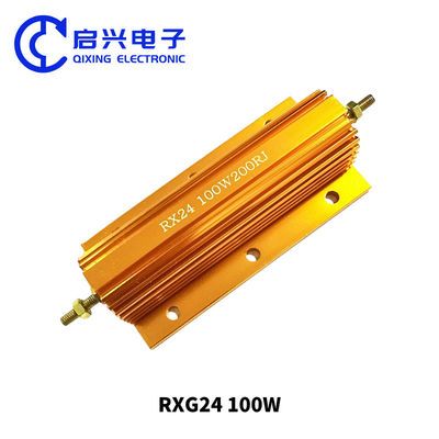 RX24 RXG24 ワイヤー・ワンドレジスタ 100W 200RJ ゴールドアルミニウムシェル