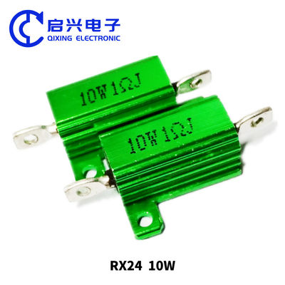 RX24 グリーン アルミニウムケース ワイヤーワウンド レジスタ LED 解読電源レジスタ 10w