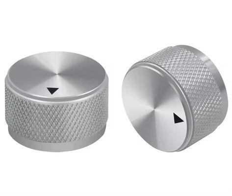 シルバーアルミニウム合金ポテンチオメーター制御ノブ 音量 電子ギター バススクリュー型 25 x 15.5mm (dh)