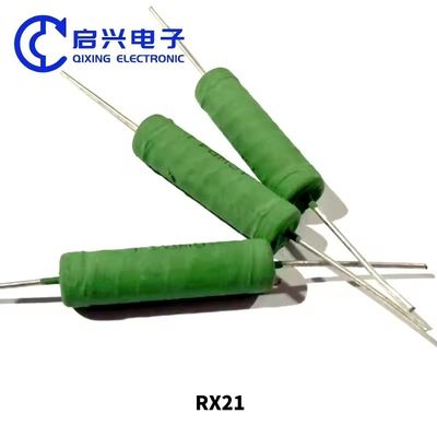 RX21 グリーンペイント 高精度固定電源セメント ワイアワンドレジスタ 0.5W 1W 2W 3W 4W 5W 6W 8W 10W 12W