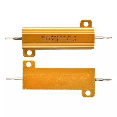 RX24 50w 100RJ ゴールド アルミニウム ハウズドワイアワンド抵抗 高電力