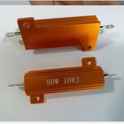 ワイアワンドレジスタ 50w 10オム 10rj RX24 ゴールド アルミシェル 高電源レジスタ