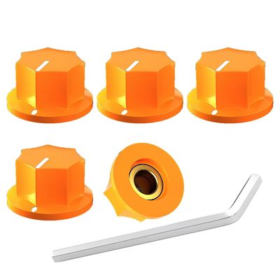 MXRスタイル フルート式ノブ ギターペダルノブ クンクルドシャフト 6.35MM シャフトホール直径 ポテンチオメーター O.D.20MM 電子アクセス