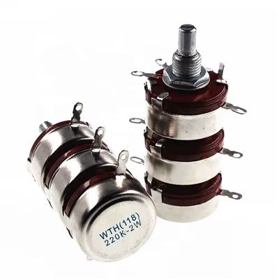 WTH118 トリプルポテンチオメーター 炭素フィルムポテンチオメーター 220K 2W