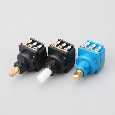 WH116AK 電子機器用のプッシュスイッチ付きの炭素フィルム回転ポテンチオメーター