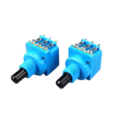 WH116AKシリーズ ディマー 双制御ポテンチオメーター B500K 5ピン付き回転スイッチ 半軸柄長 16MM