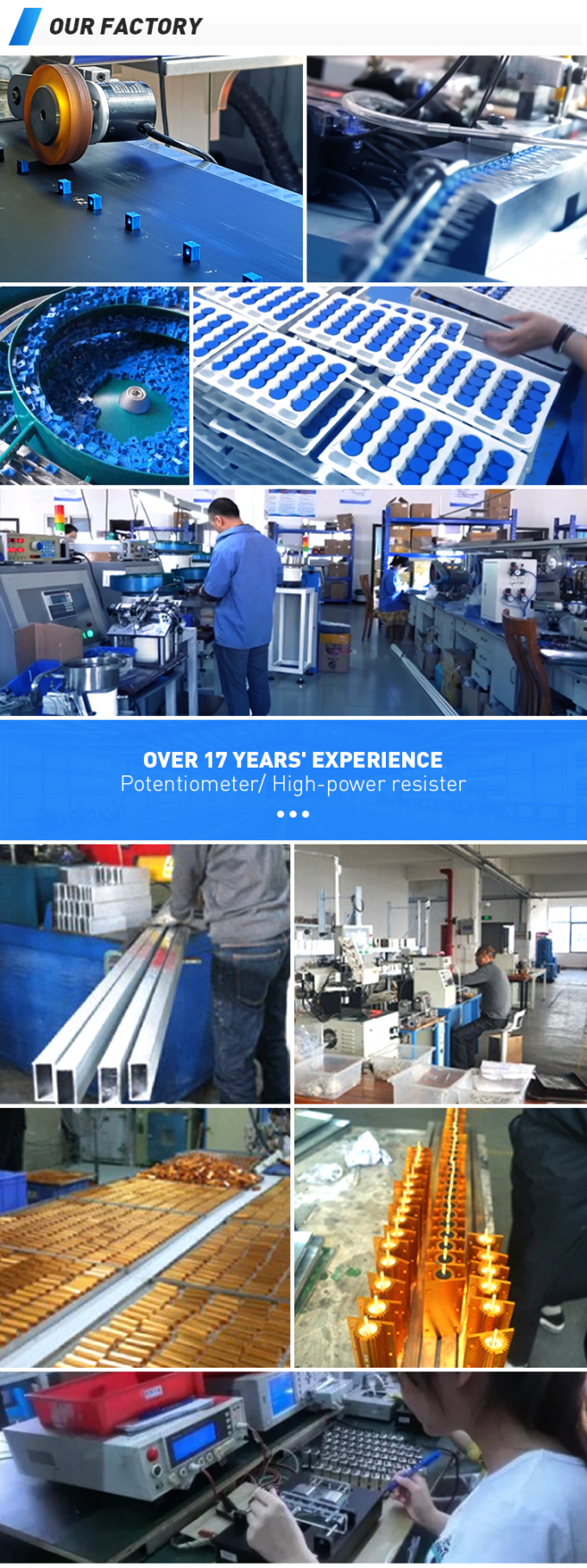 RV24YN20S 炭素フィルム調節可能な単回転ポテンチオメーター回転変数抵抗器 6