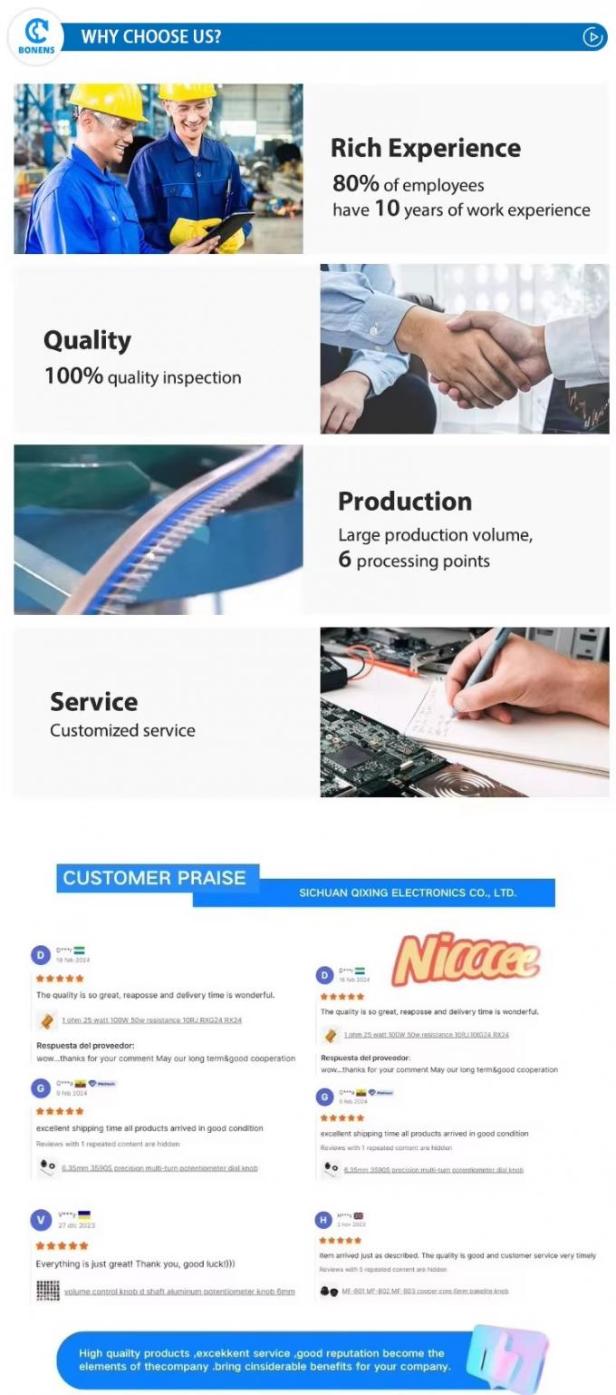 3269X, 3269P, 3269W BONENS マルチターンSMD 精密トリマーポテンチオメーター / 調整可能なレジスタ 19