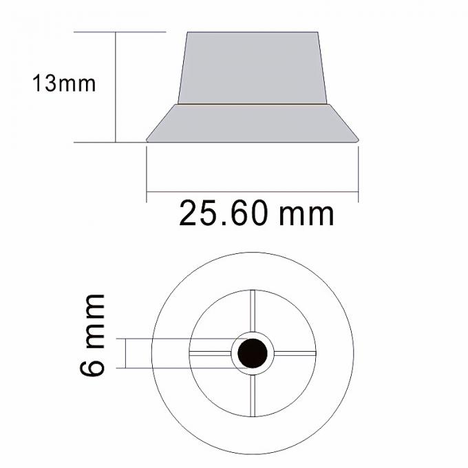 6X18T スピン付きギターの音量制御ボタン 6