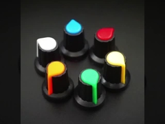 AG2 プラスチックポテンチオメーターノブ 15X17MM WH148 ノブ 直径 6mm キャップ